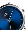 Мъжки часовник в сребристо и синьо със сива каишка Miguel-2 снимка