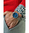 Сребрист мъжки часовник със син циферблат Miguel-1 снимка