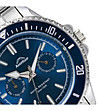 Сребрист мъжки часовник хронограф със син циферблат Elbert-2 снимка