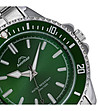 Сребрист мъжки часовник със зелен циферблат Moriz-2 снимка