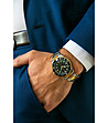 Мъжки часовник в сребристо, черно и златисто Ned-1 снимка
