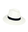 Бяла шапка с лента в черно Sinalia-0 снимка