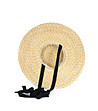 Бежова дамска шапка с черна лента Lala-4 снимка
