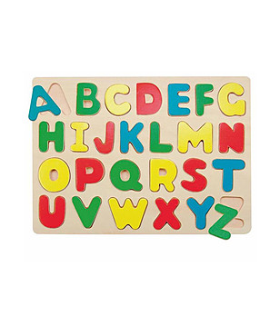 Дървен пъзел Английската азбука снимка