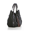 Черна кожена дамска чанта Doris-2 снимка