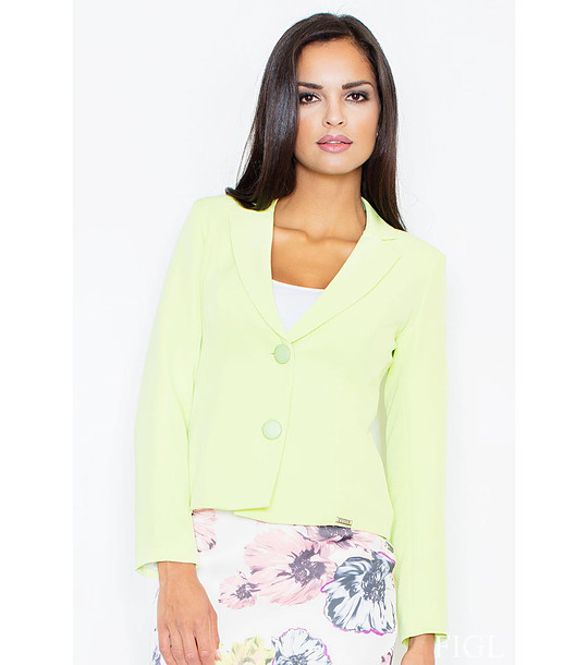 Късо дамско сако в цвят лимон Eleanor снимка