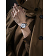 Сребрист дамски часовник с бял циферблат Edelina-1 снимка