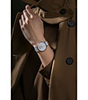 Бял дамски часовник със сребрист корпус Edelina-1 снимка