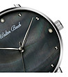 Черен дамски часовник с корпус в сребристо Kaya-2 снимка