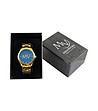 Позлатен unisex часовник със син циферблат Iris-1 снимка