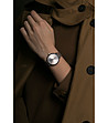 Дамски сребрист часовник със сива каишка Esmeralda-1 снимка