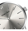 Дамски сребрист часовник със сива каишка Esmeralda-2 снимка