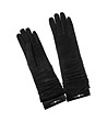 Велурени черни дамски ръкавици Irene-0 снимка