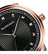 Дамски часовник в сребристо, розовозлатисто и черно Yara-2 снимка