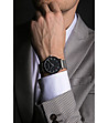 Сребрист мъжки часовник с черен корпус Zya-1 снимка