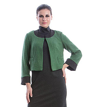 Късо дамско сако в зелено Netty снимка