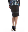 Черна пола с декоративен кант Traci с памук-1 снимка