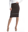 Кафява пола с декоративен кант Abi с памук-0 снимка