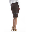 Кафява пола с декоративен кант Abi с памук-1 снимка