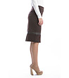 Кафява пола с декоративен кант Abi с памук-2 снимка