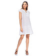 Бяла памучна рокля Lidia-0 снимка