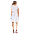 Бяла памучна рокля Lidia-1 снимка
