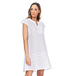 Бяла памучна рокля Lidia-2 снимка