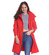 Червено вълнено дамско палто Mariela-2 снимка