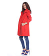 Червено дамско палто Mariela-3 снимка