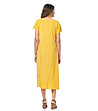 Дълга памучна  жълта рокля Valla-1 снимка