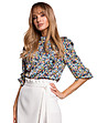 Многоцветна дамска блуза с флорален принт Sini-0 снимка