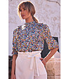 Многоцветна дамска блуза с флорален принт Sini-3 снимка