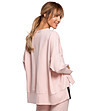Светлорозова дамска памучна блуза Alenia-2 снимка