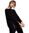 Черна дамска памучна блуза Alenia-1 снимка