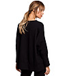 Черна дамска памучна блуза Alenia-2 снимка