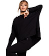 Черна дамска памучна блуза Alenia-3 снимка