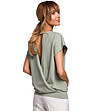 Зелена памучна дамска блуза Alva-1 снимка
