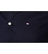 Тъмносиня памучна мъжка риза-2 снимка