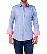 Синя памучна мъжка риза Andres-0 снимка