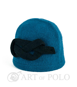 Синя дамска вълнена шапка Oliana снимка