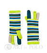 Дамски ръкавици в синьо и цвят лайм Nely-0 снимка