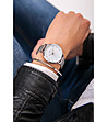 Сребрист дамски часовник с бял циферблат Rika-1 снимка