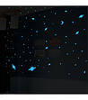 Комплект от 150 фосфоресциращи сини стикери Universe -2 снимка