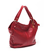 Дамска кожена чанта в червен цвят Carmen-2 снимка