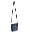 Синя кожена дамска чанта за рамо Jeanni-1 снимка