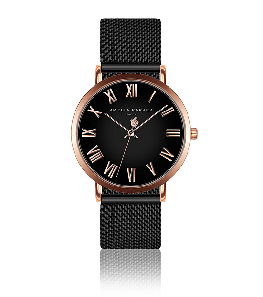 Дамски часовник в розовозлатисто и черно Lorain снимка