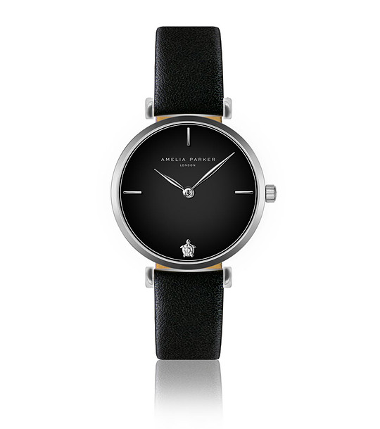 Дамски часовник в черно и сребристо Harriet снимка