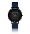 Черен дамски часовник със синя каишка Oliana-0 снимка