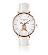 Дамски часовник в бяло и розовозлатисто Rikarda-0 снимка