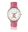 Дамски часовник в бяло и розовозлатисто с розова каишка Rikarda-0 снимка